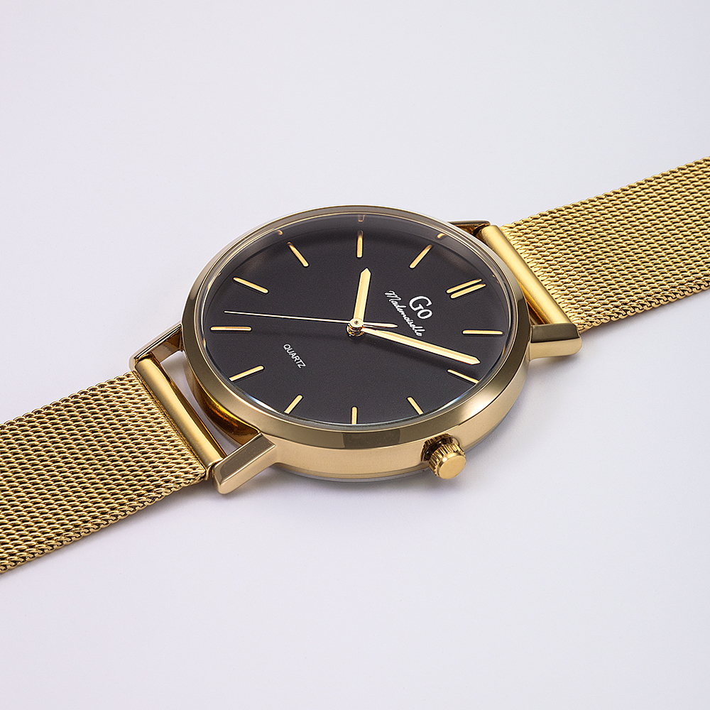 Montre Femme Boîtier Doré Bracelet Métal Doré - 695264 – Image 2