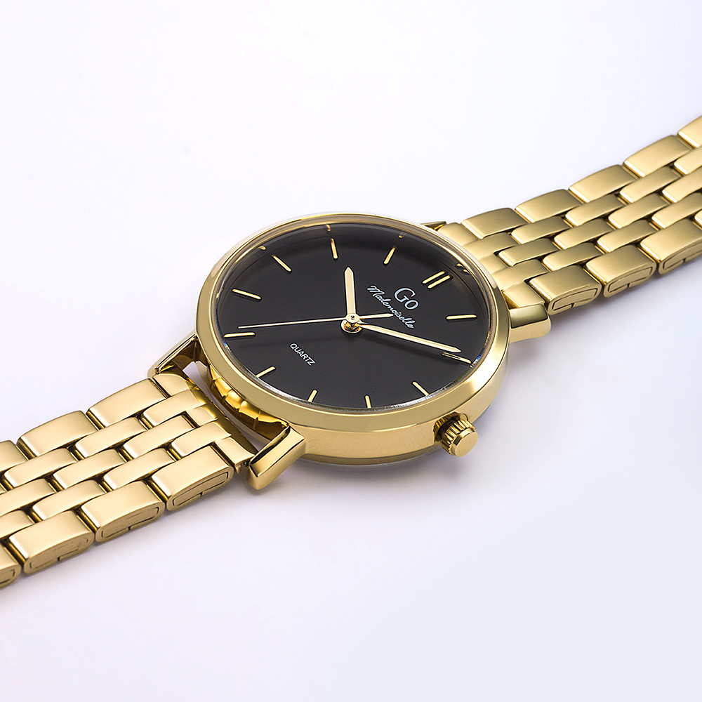 Montre Femme Boîtier Doré Bracelet Métal Doré - 695372 – Image 2