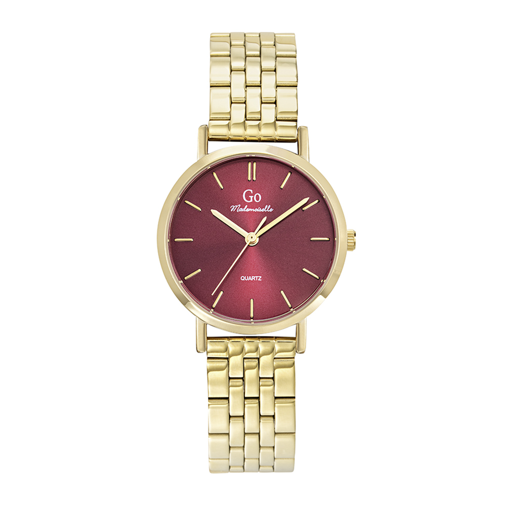 Montre Femme Boîtier Doré Bracelet Métal Doré - 695378