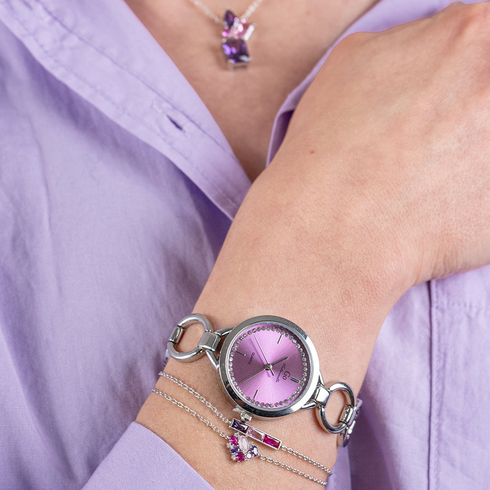 Montre Femme Boîtier Argenté Bracelet Métal Argenté - 695422 – Image 4