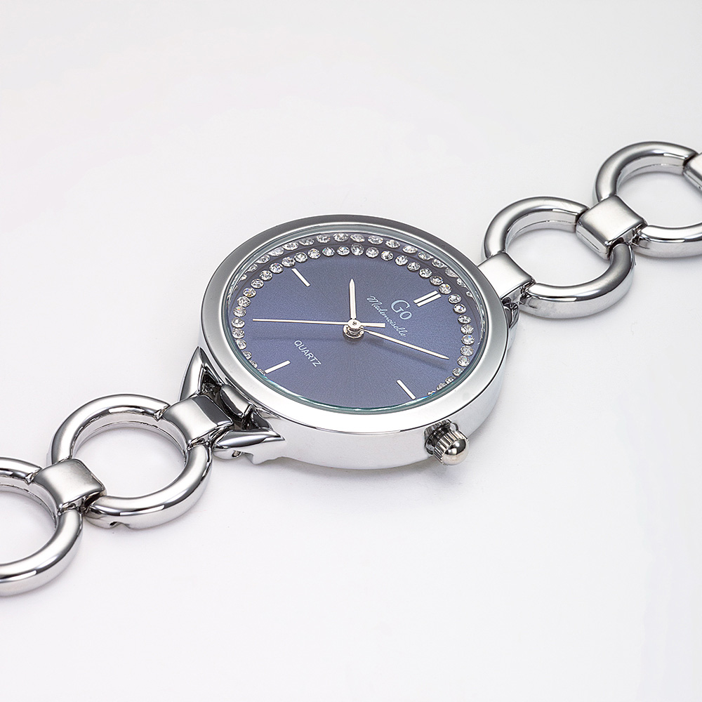 Montre Femme Boîtier Argenté Bracelet Métal Argenté - 695423 – Image 2