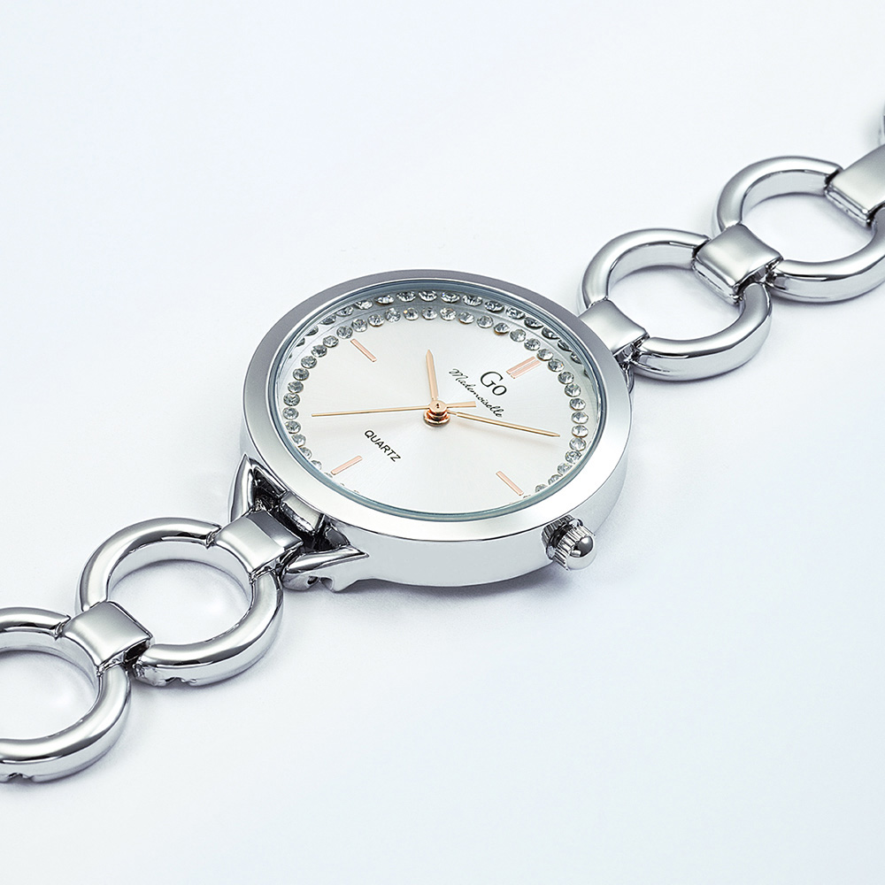 Montre Femme Boîtier Argenté Bracelet Métal Argenté - 695424 – Image 2