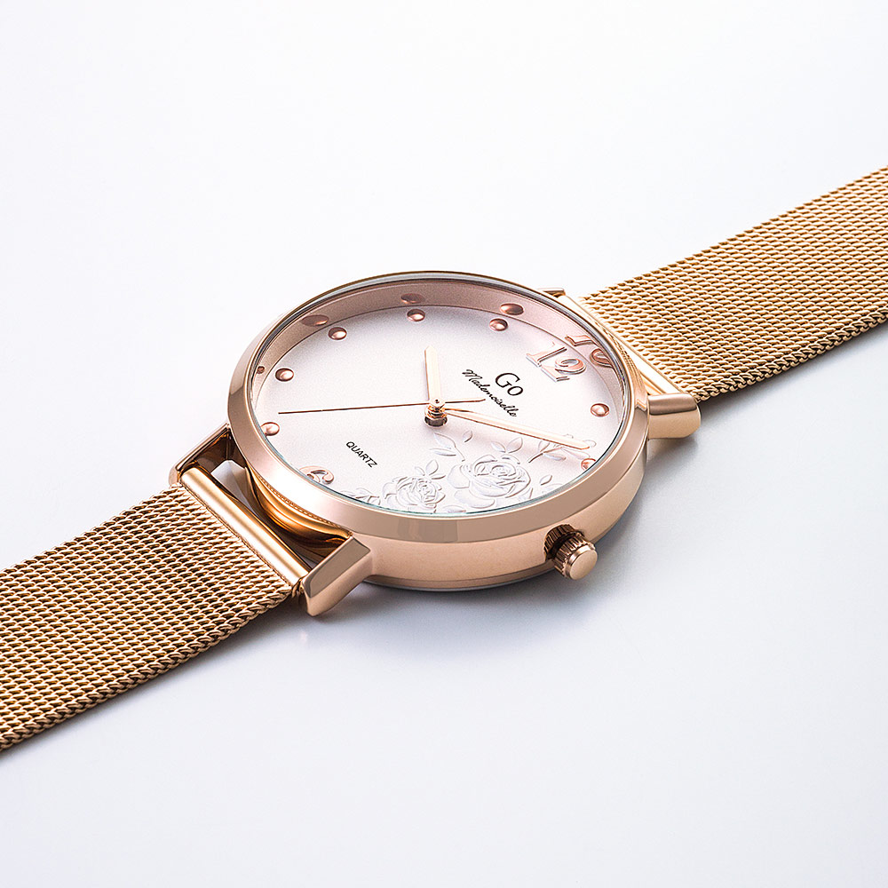 Montre Femme Boîtier Doré rose Bracelet Métal Doré rose - 695546 – Image 2