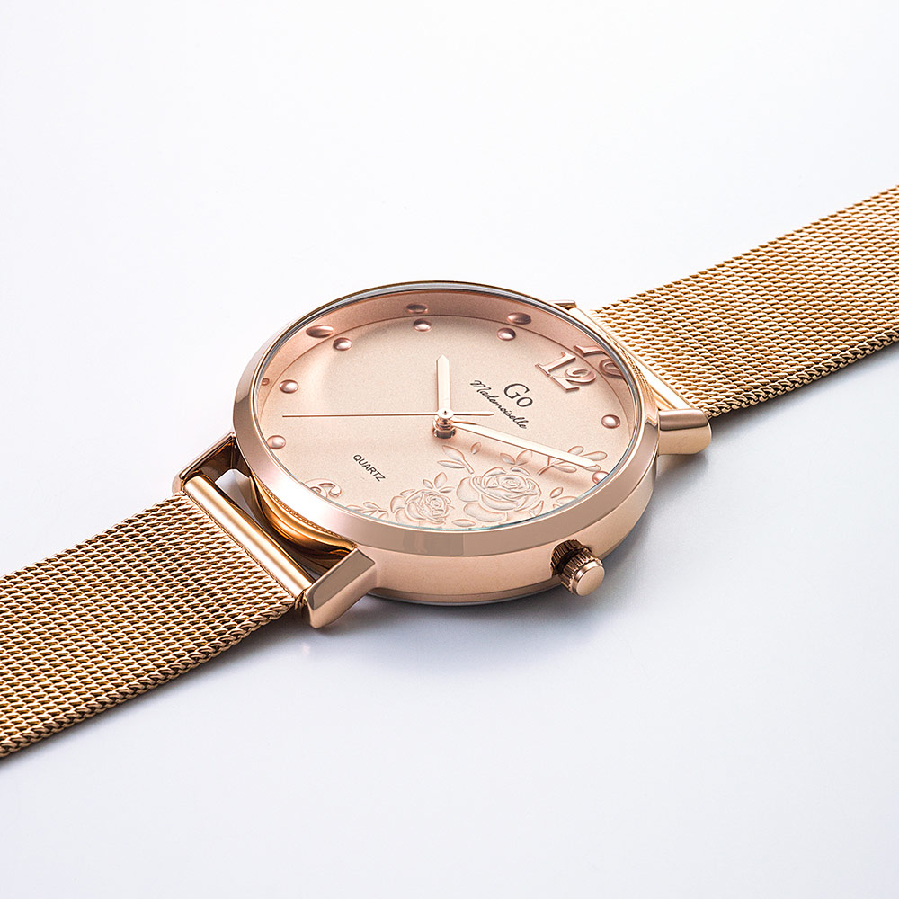 Montre Femme Boîtier Doré rose Bracelet Métal Doré rose - 695547 – Image 2