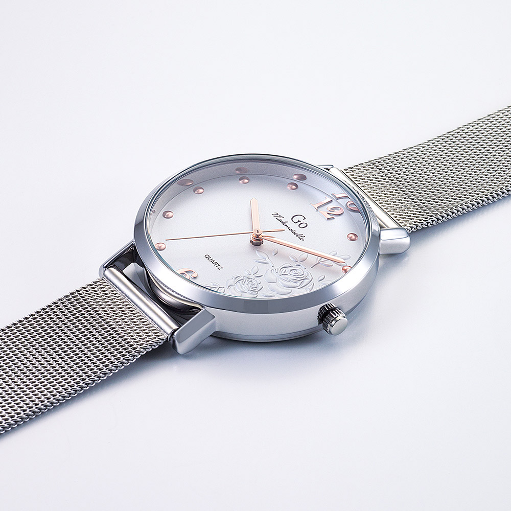 Montre Femme Boîtier Argenté Bracelet Métal Argenté - 695548 – Image 2