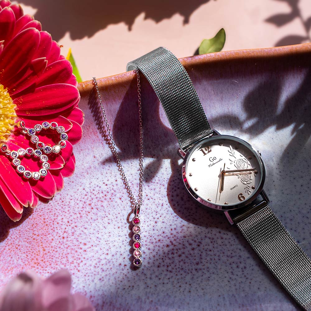 Montre Femme Boîtier Argenté Bracelet Métal Argenté - 695548 – Image 4