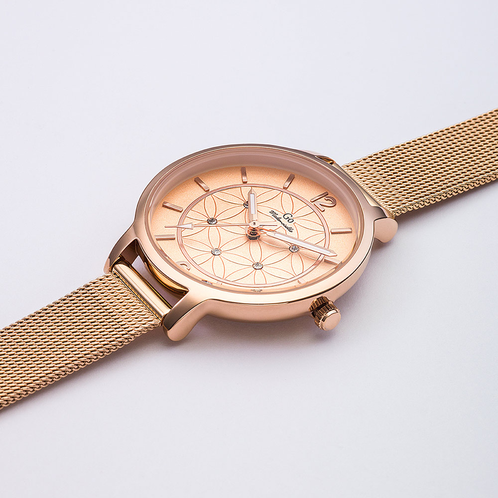 Montre Femme Boîtier Doré rose Bracelet Métal Doré rose - 695595 – Image 2