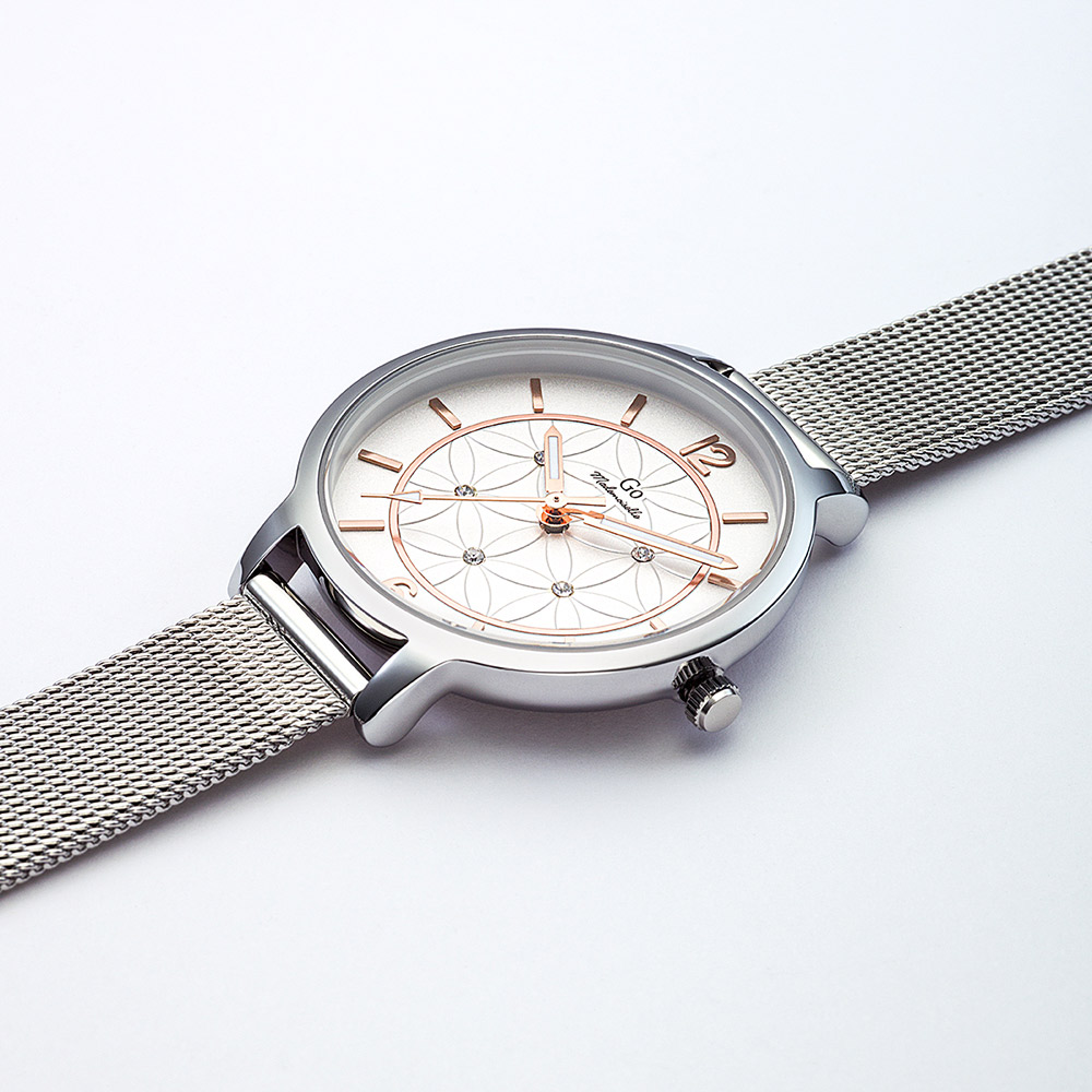 Montre Femme Boîtier Argenté Bracelet Métal Argenté - 695596 – Image 2