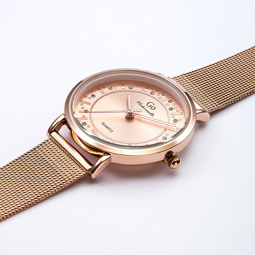 Montre Femme Boîtier Doré rose Bracelet Métal Doré rose - 695600 – Image 2