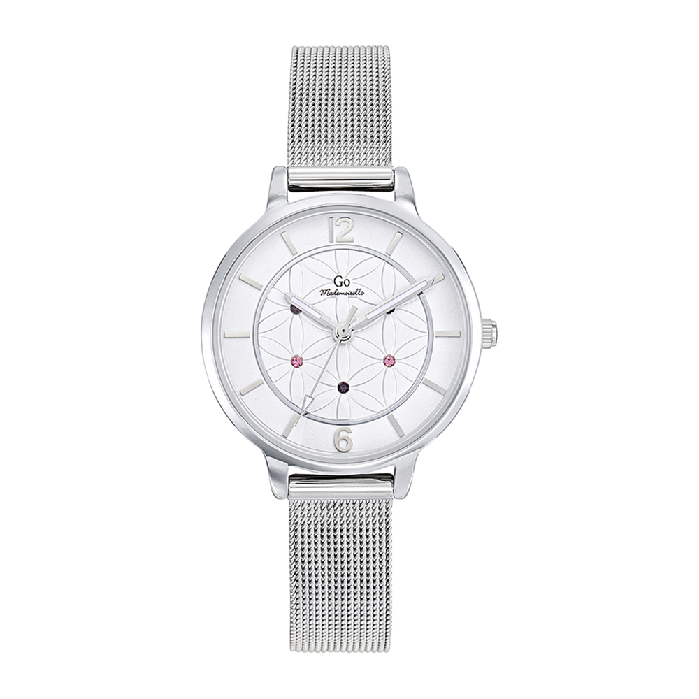 Montre Femme Boîtier Argenté Bracelet Métal Argenté - 695606