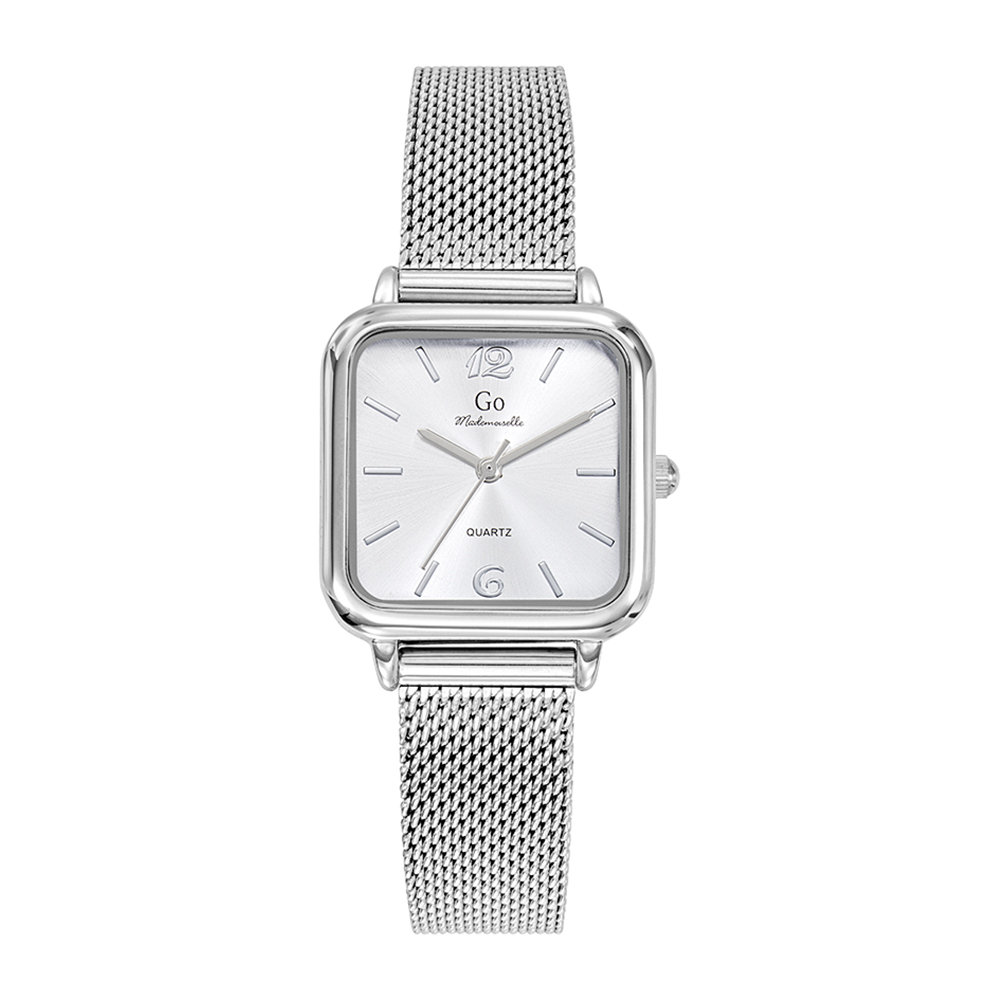Montre Femme Boîtier Argenté Bracelet Métal Argenté - 695611