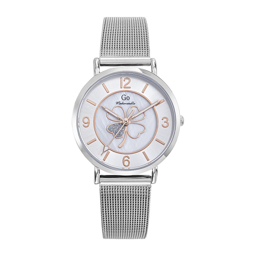 Montre Femme Boîtier Argenté Bracelet Métal Argenté - 695641