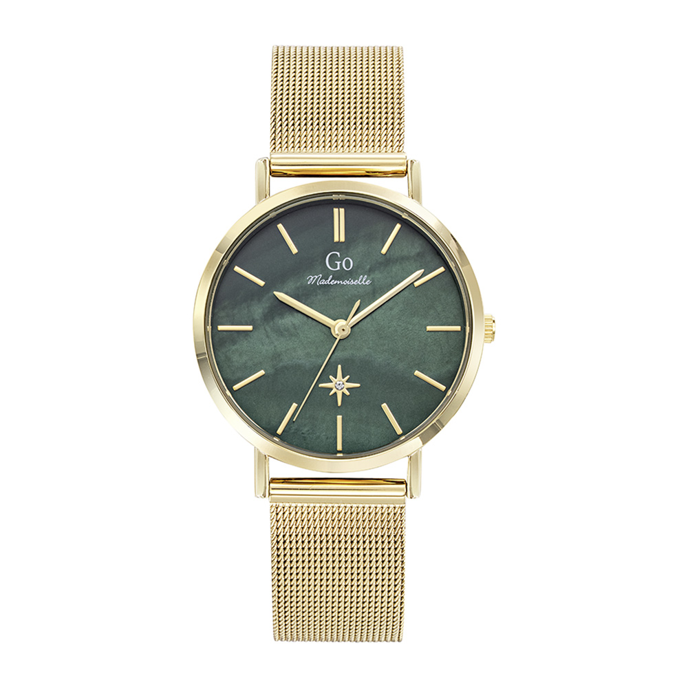 Montre Femme Boîtier Doré Bracelet Métal Doré - 695654