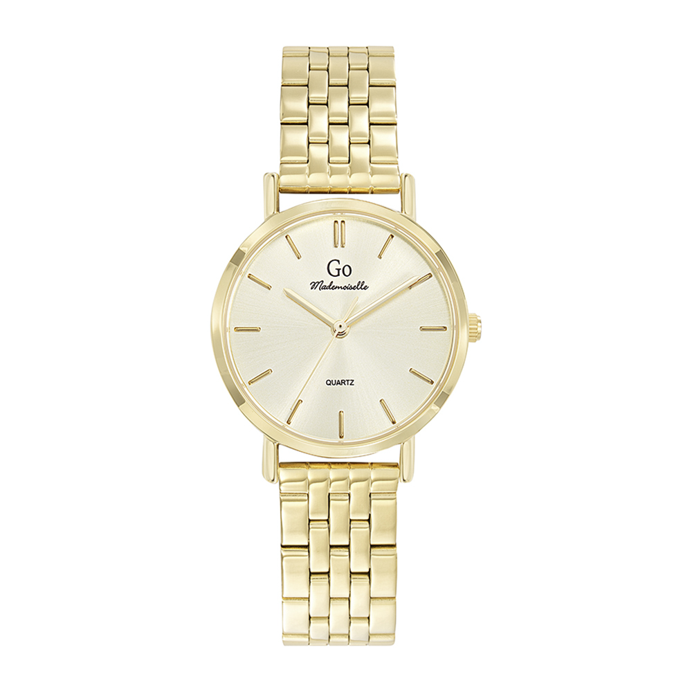 Montre Femme Boîtier Doré Bracelet Métal Doré - 695377