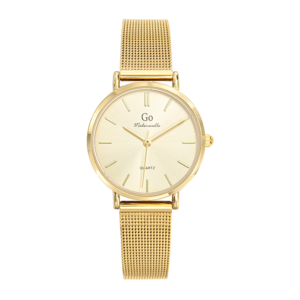 Montre Femme Boîtier Doré Bracelet Métal Doré - 695430