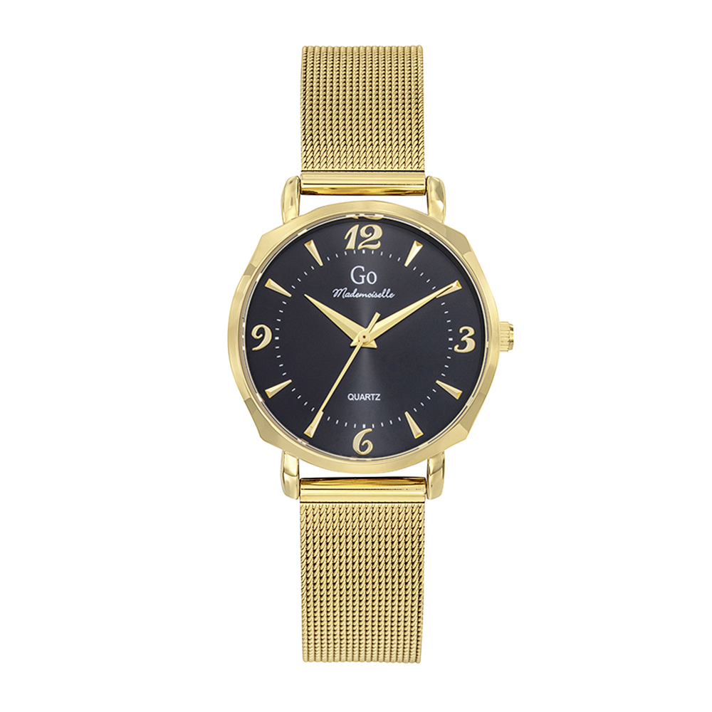 Montre Femme Boîtier Doré Bracelet Métal Doré - 695565