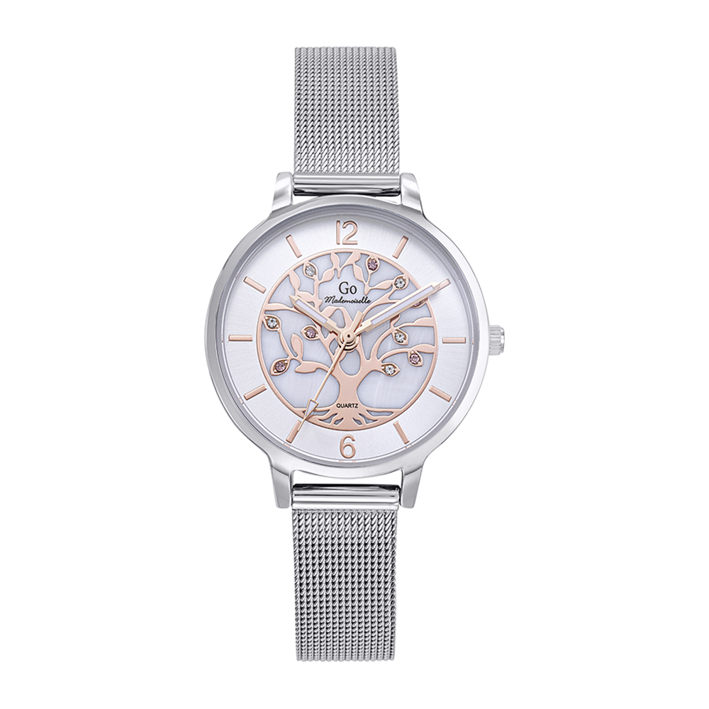 Montre Femme Boîtier Argenté Bracelet Métal Argenté - 695572