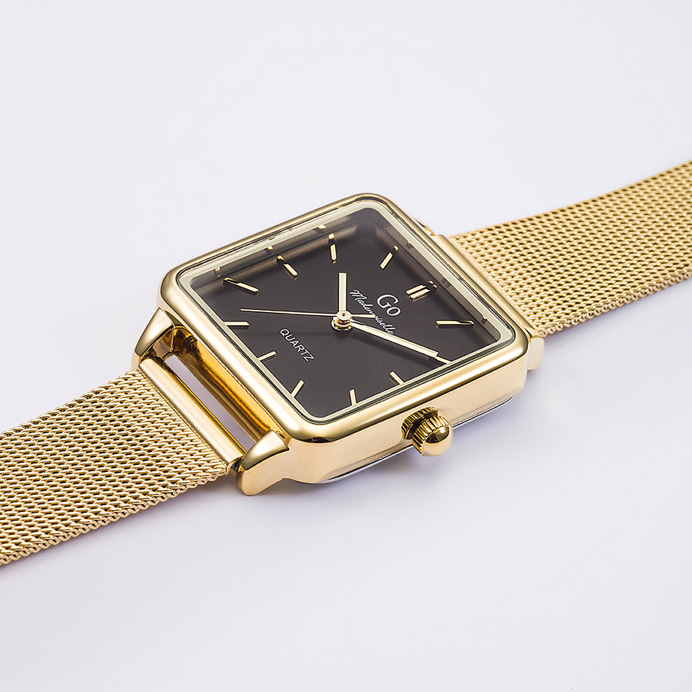 Montre Femme Boîtier Doré Bracelet Métal Doré - 695625 – Image 2