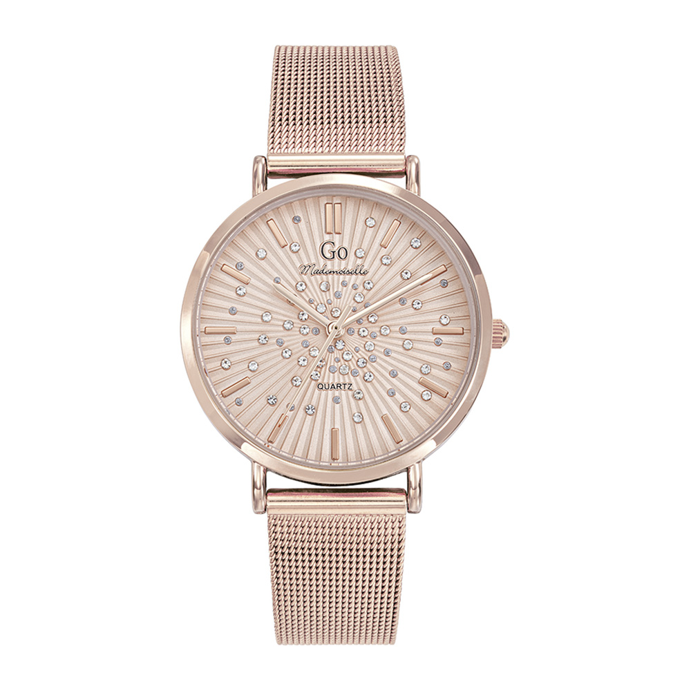 Montre Femme Boîtier Doré rose Bracelet Métal Doré rose - 695639