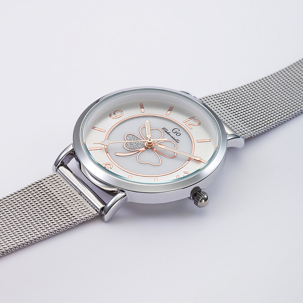 Montre Femme Boîtier Argenté Bracelet Métal Argenté - 695641 – Image 2