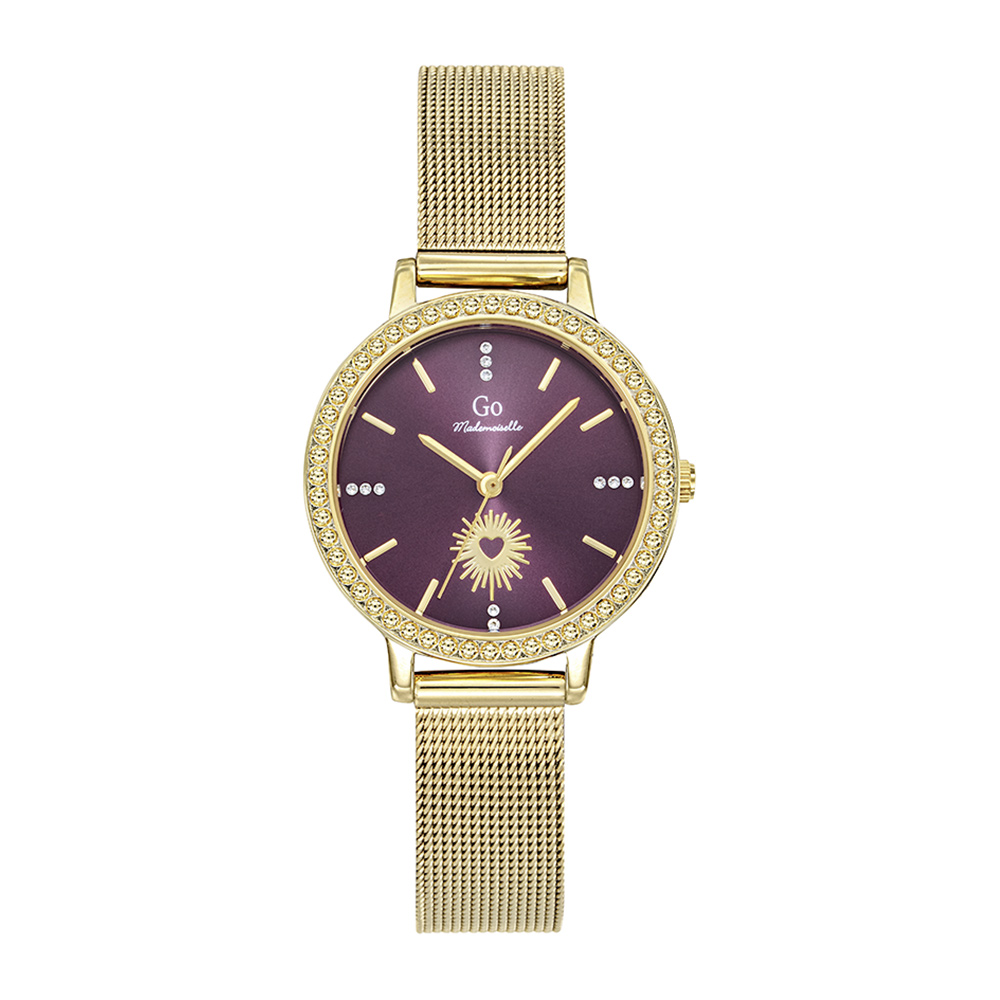 Montre Femme Boîtier Doré Bracelet Métal Doré - 695667