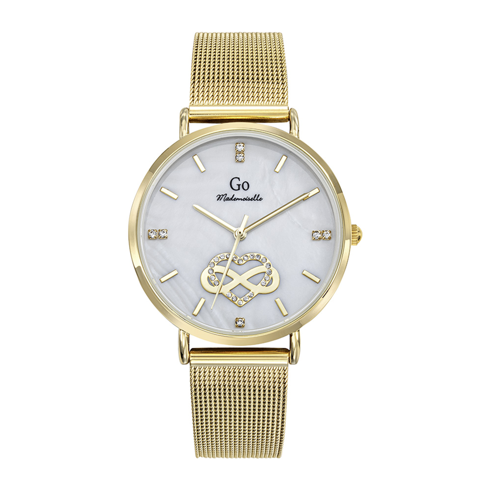 Montre Femme Boîtier Doré Bracelet Métal Doré - 695669