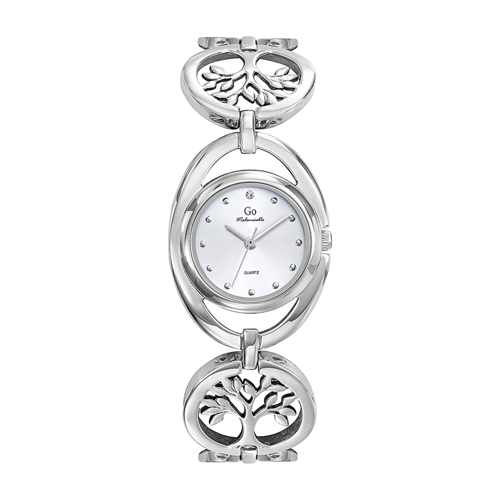 Montre Femme Boîtier Argenté Bracelet Métal Argenté - 695684