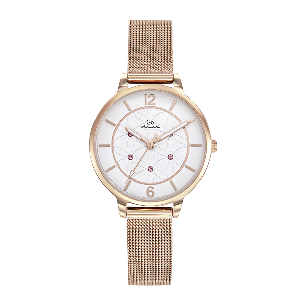 Montre Femme Boîtier Doré rose Bracelet Métal Doré rose - 695608