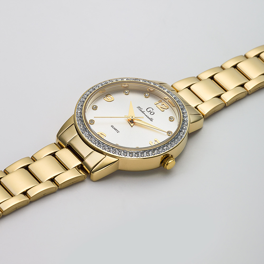 Montre Femme Boîtier Doré Bracelet Métal Doré - 695299 – Image 2