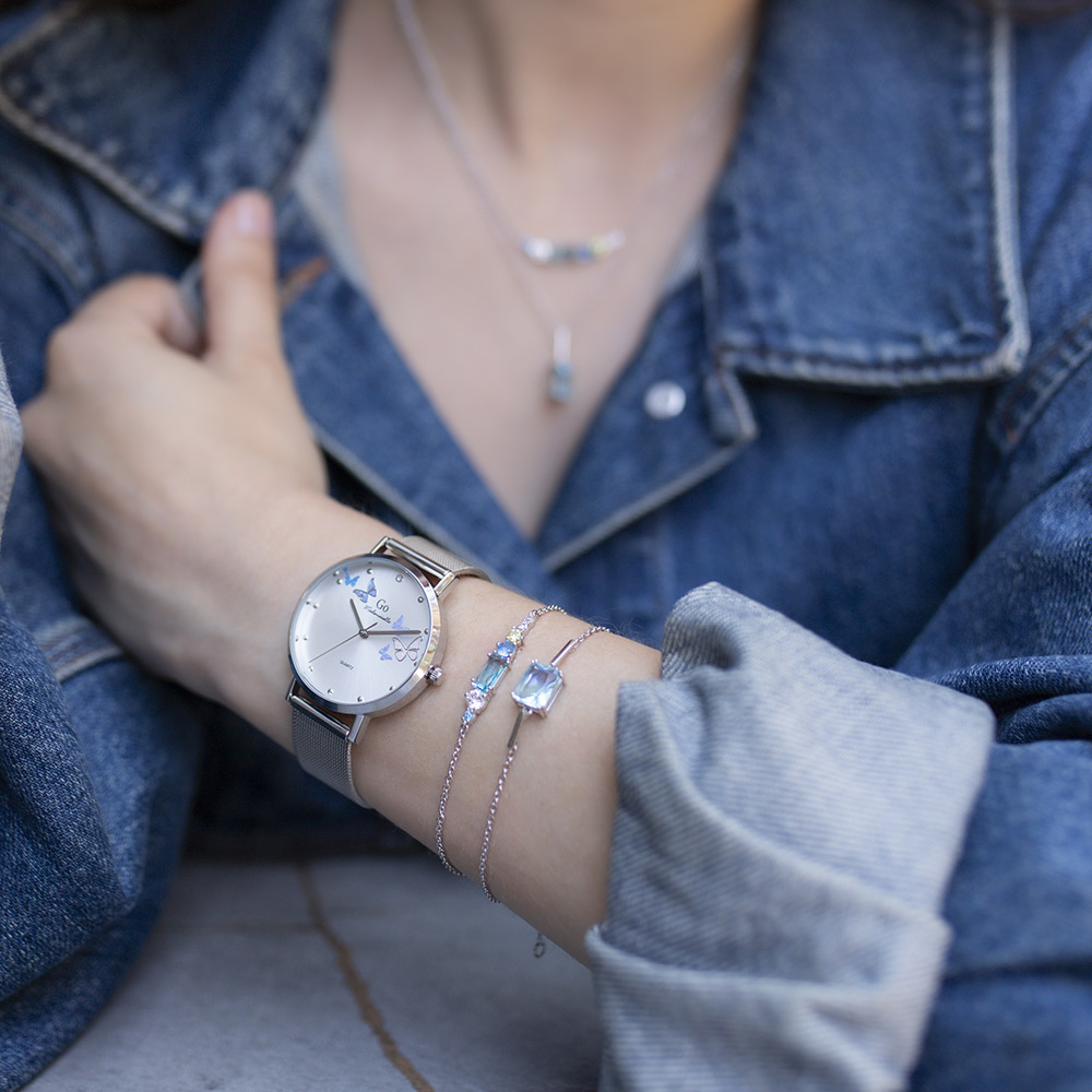 Montre Femme Boîtier Argenté Bracelet Métal Argenté - 695394 – Image 3