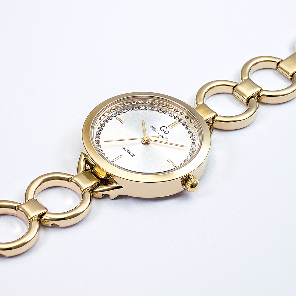 Montre Femme Boîtier Doré Bracelet Métal Doré - 695515 – Image 2