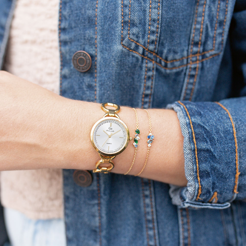 Montre Femme Boîtier Doré Bracelet Métal Doré - 695515 – Image 3