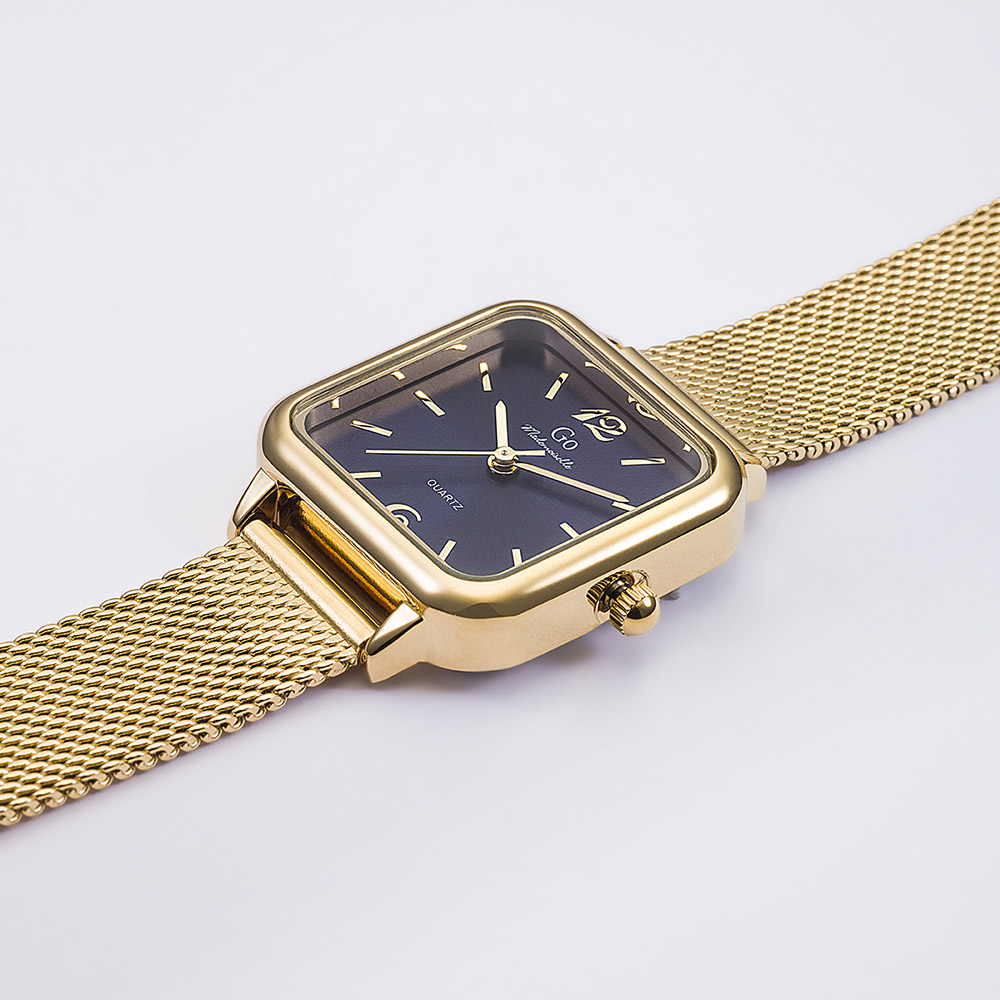 Montre Femme Boîtier Doré Bracelet Métal Doré - 695613 – Image 2