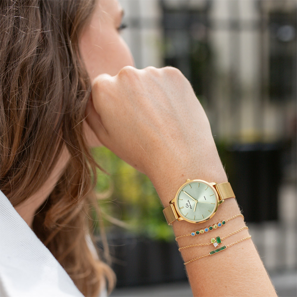 Montre Femme Boîtier Doré Bracelet Métal Doré - 695622 – Image 3