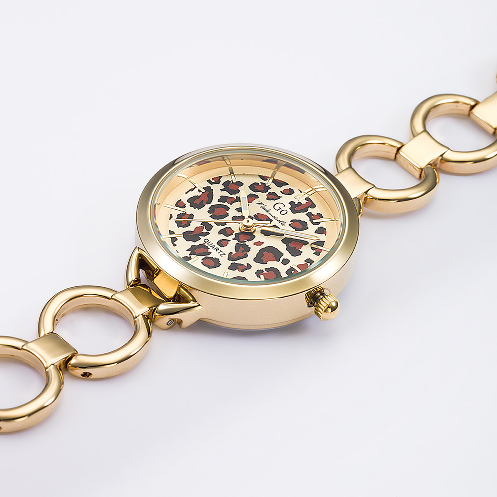 Montre Femme Boîtier Doré Bracelet Métal Doré - 695630 – Image 2