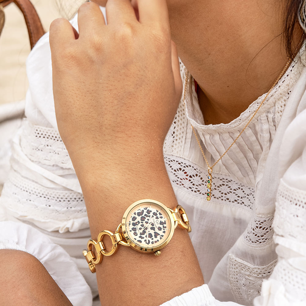 Montre Femme Boîtier Doré Bracelet Métal Doré - 695630 – Image 4