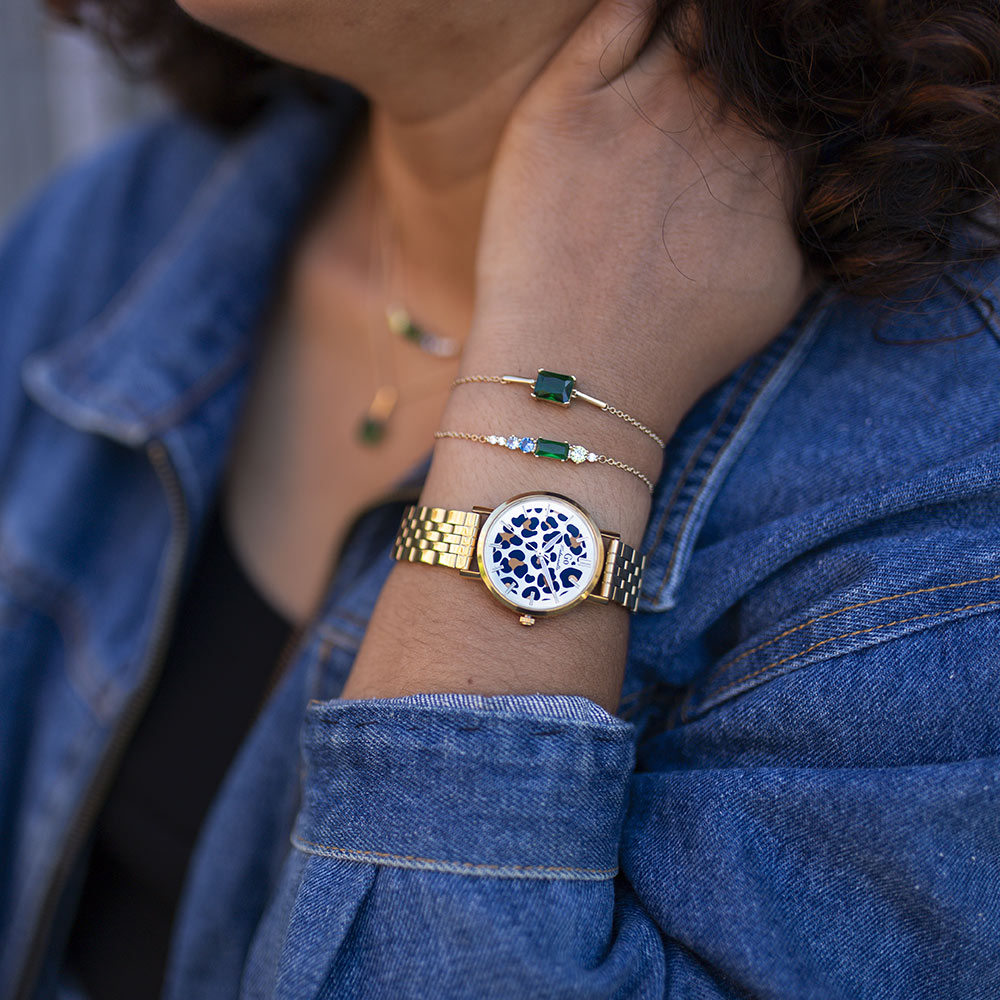 Montre Femme Boîtier Doré Bracelet Métal Doré - 695635 – Image 3