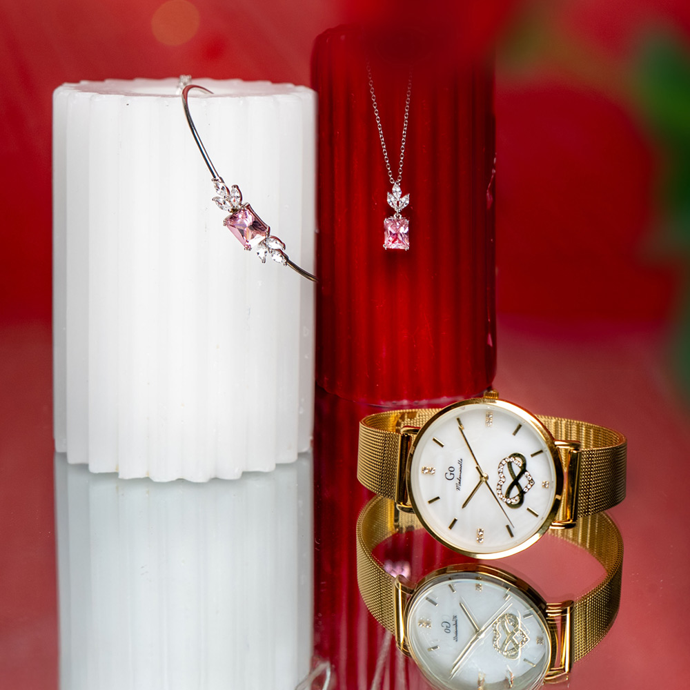 Montre Femme Boîtier Doré Bracelet Métal Doré - 695669 – Image 2