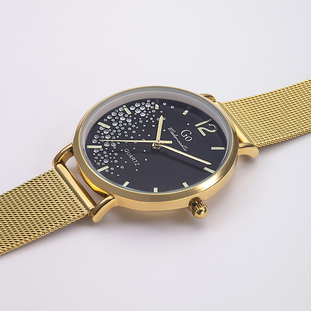 Montre Femme Boîtier Doré Bracelet Métal Doré - 695597 – Image 2