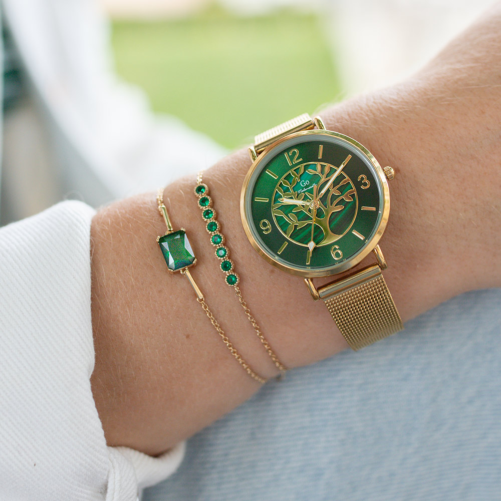 Montre Femme Boîtier Doré Bracelet Métal Doré - 695539 – Image 3