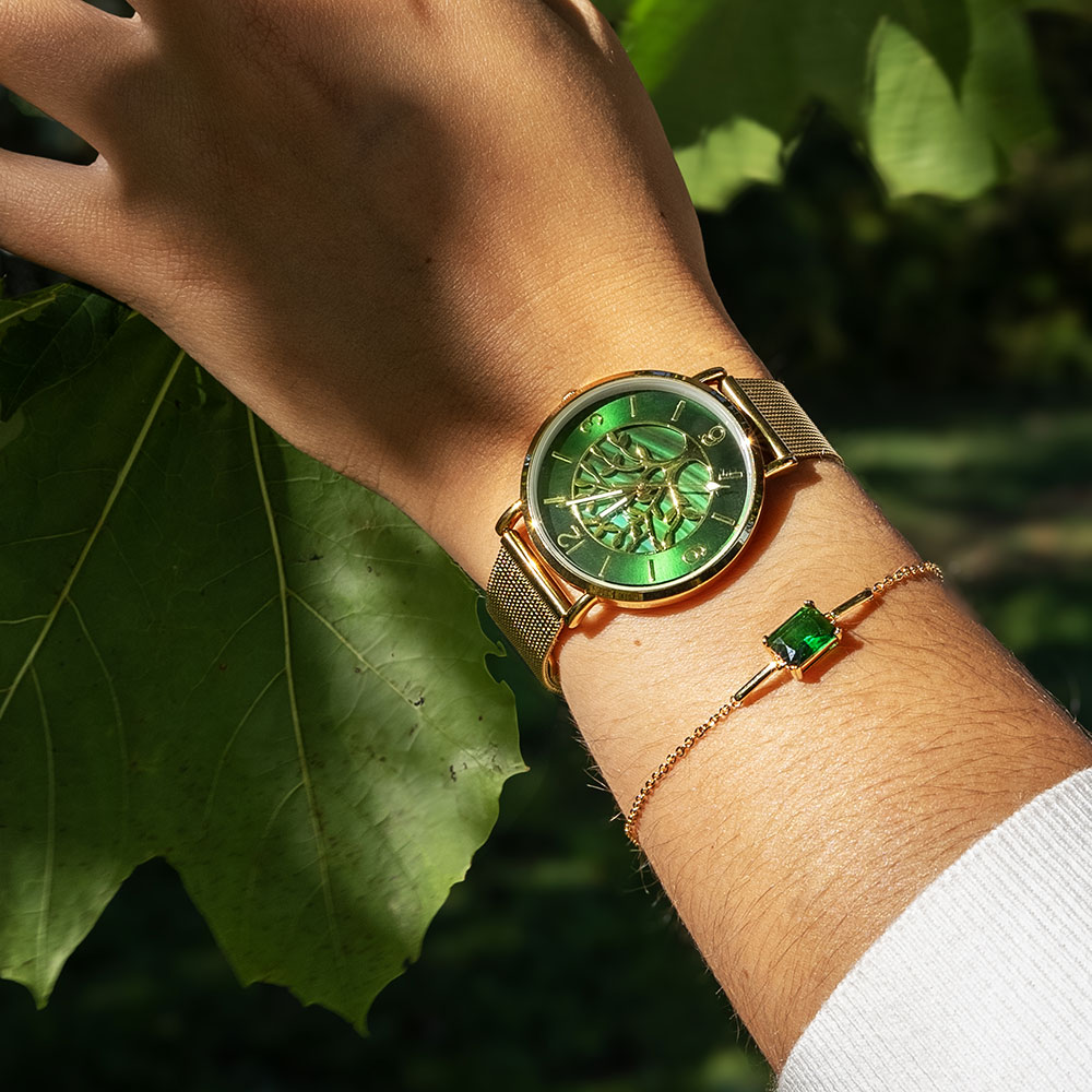 Montre Femme Boîtier Doré Bracelet Métal Doré - 695539 – Image 4