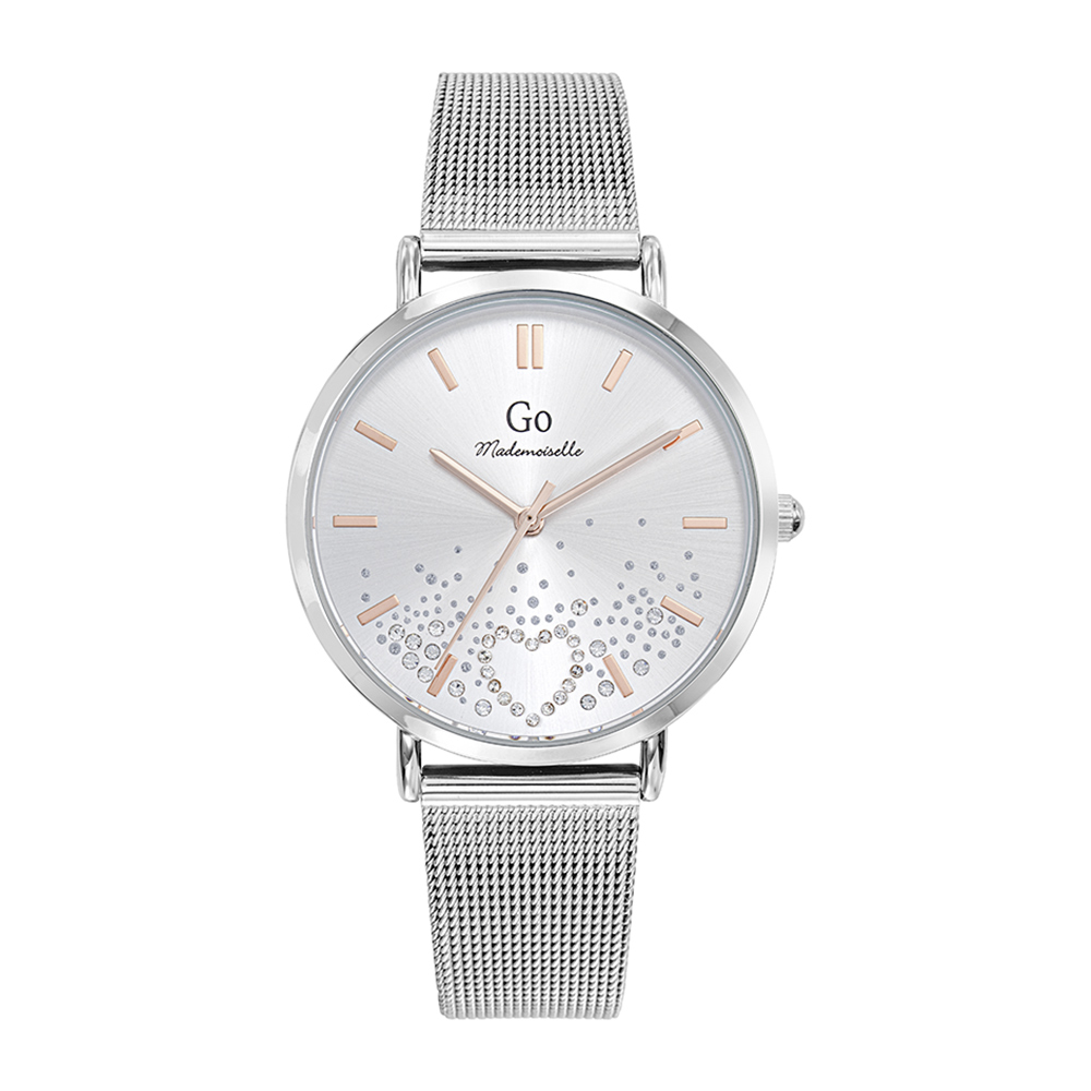 Montre Femme Boîtier Argenté Bracelet Métal Argenté - 695602