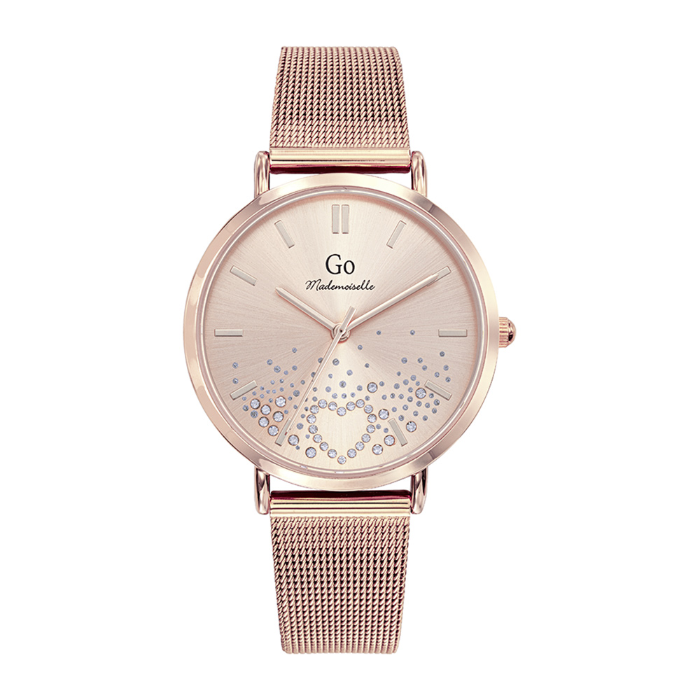 Montre Femme Boîtier Doré rose Bracelet Métal Doré rose - 695604