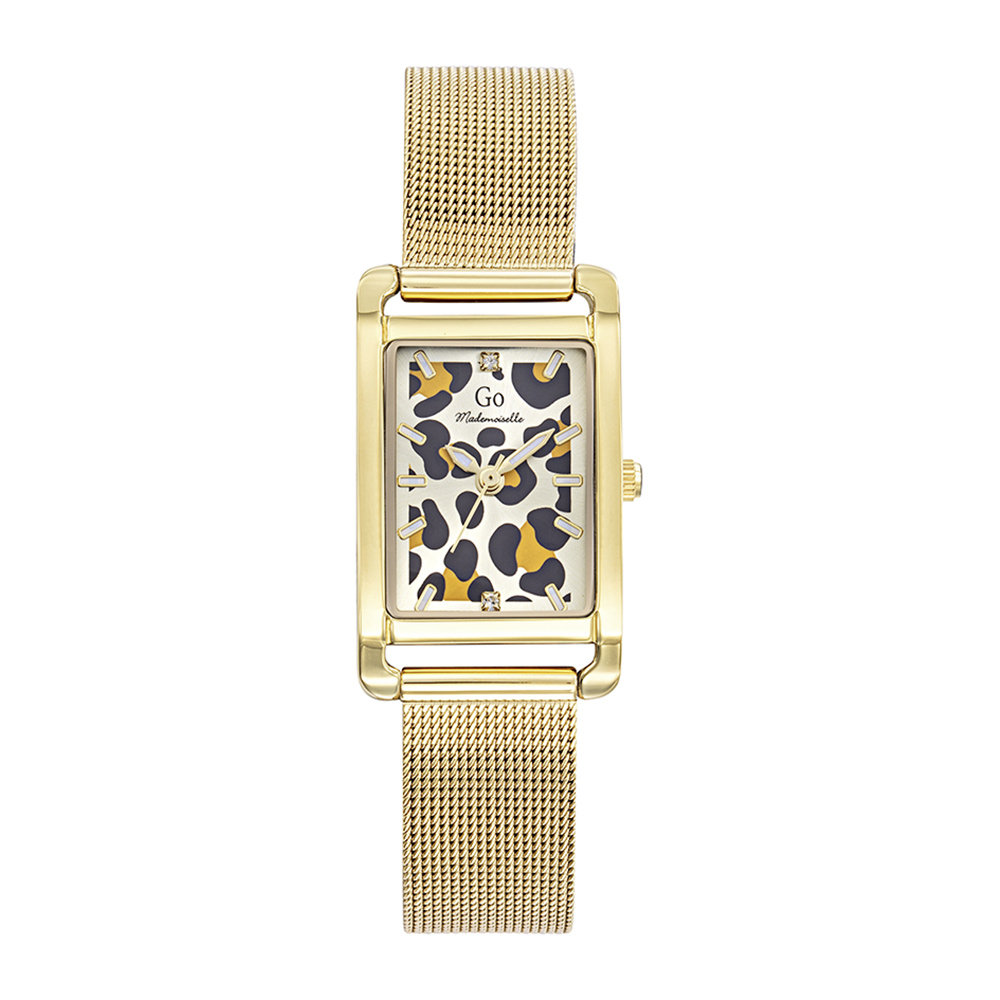 Montre Femme Boîtier Doré Bracelet Métal Noir - 695633
