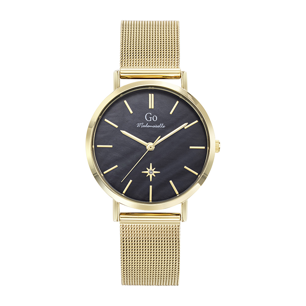 Montre Femme Boîtier Doré Bracelet Métal Doré - 695655