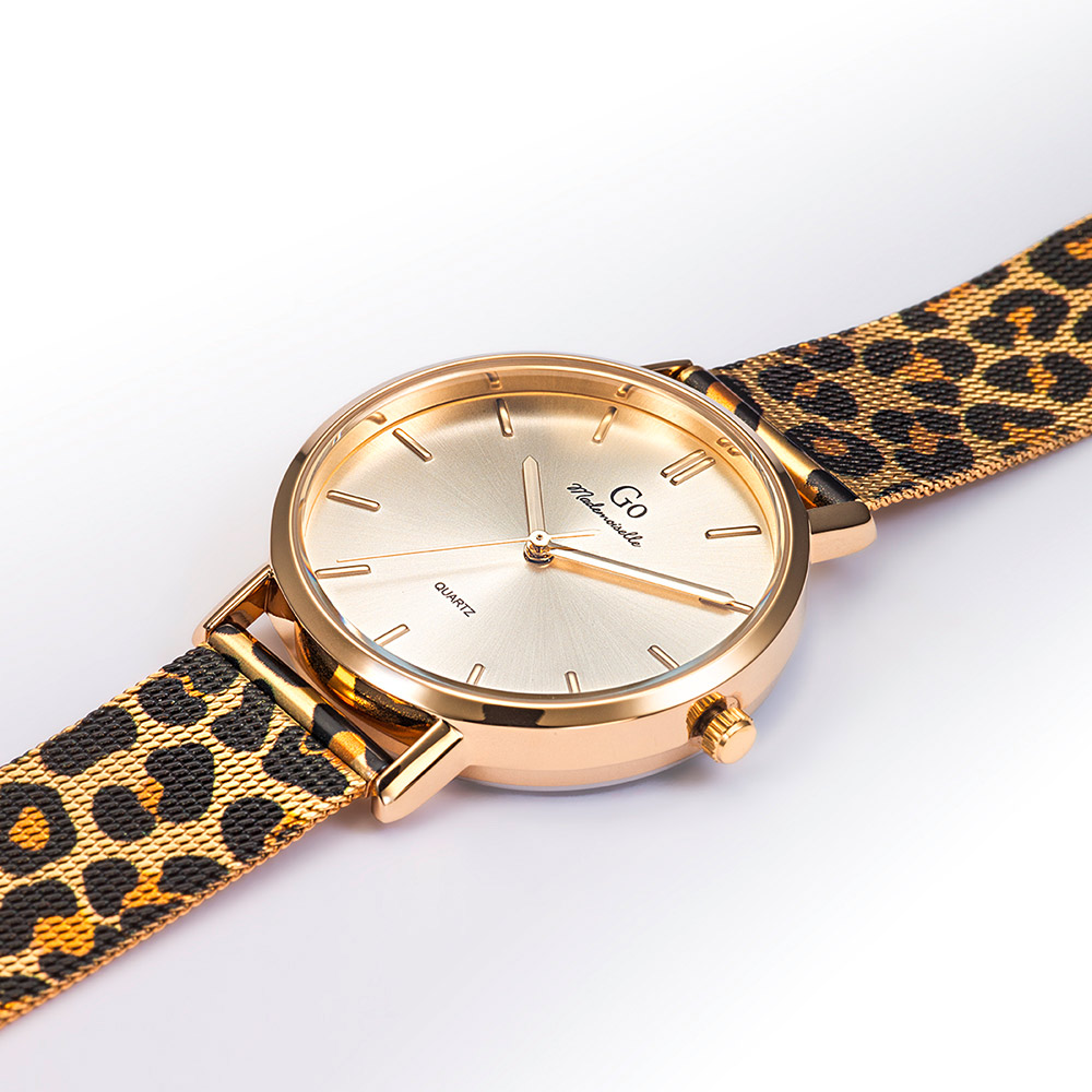 Montre Femme Boîtier Doré Bracelet Métal Doré - 695681 – Image 2