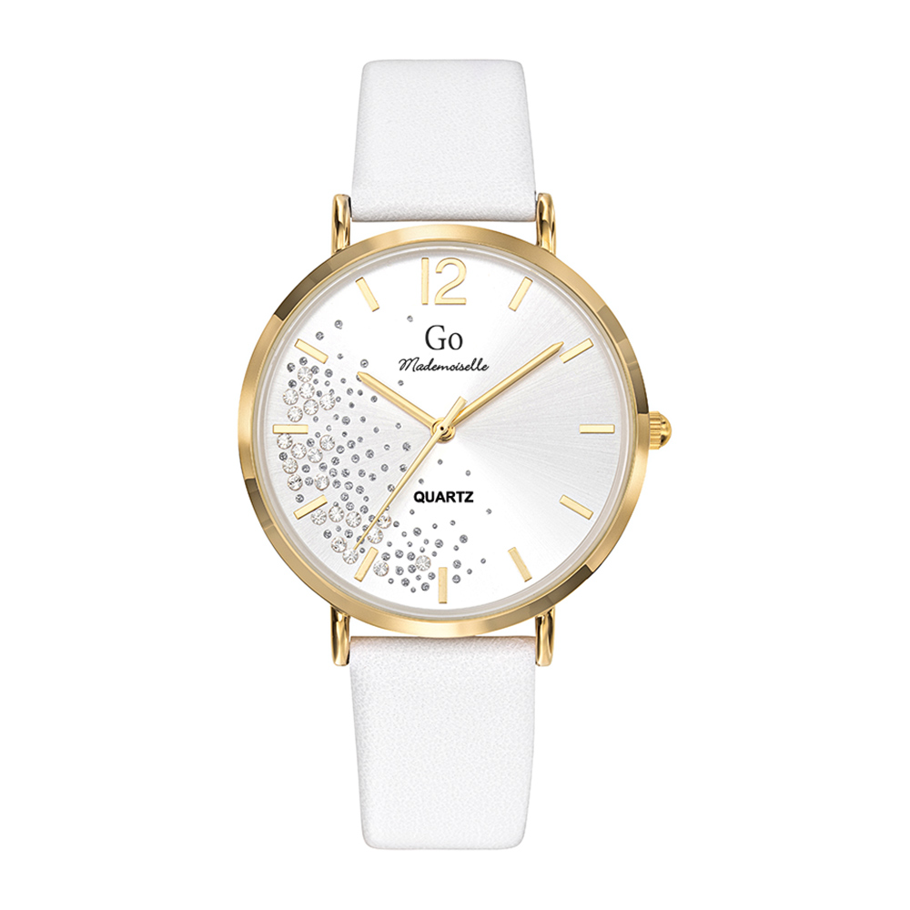 Montre Femme Bracelet Doré - Blanc