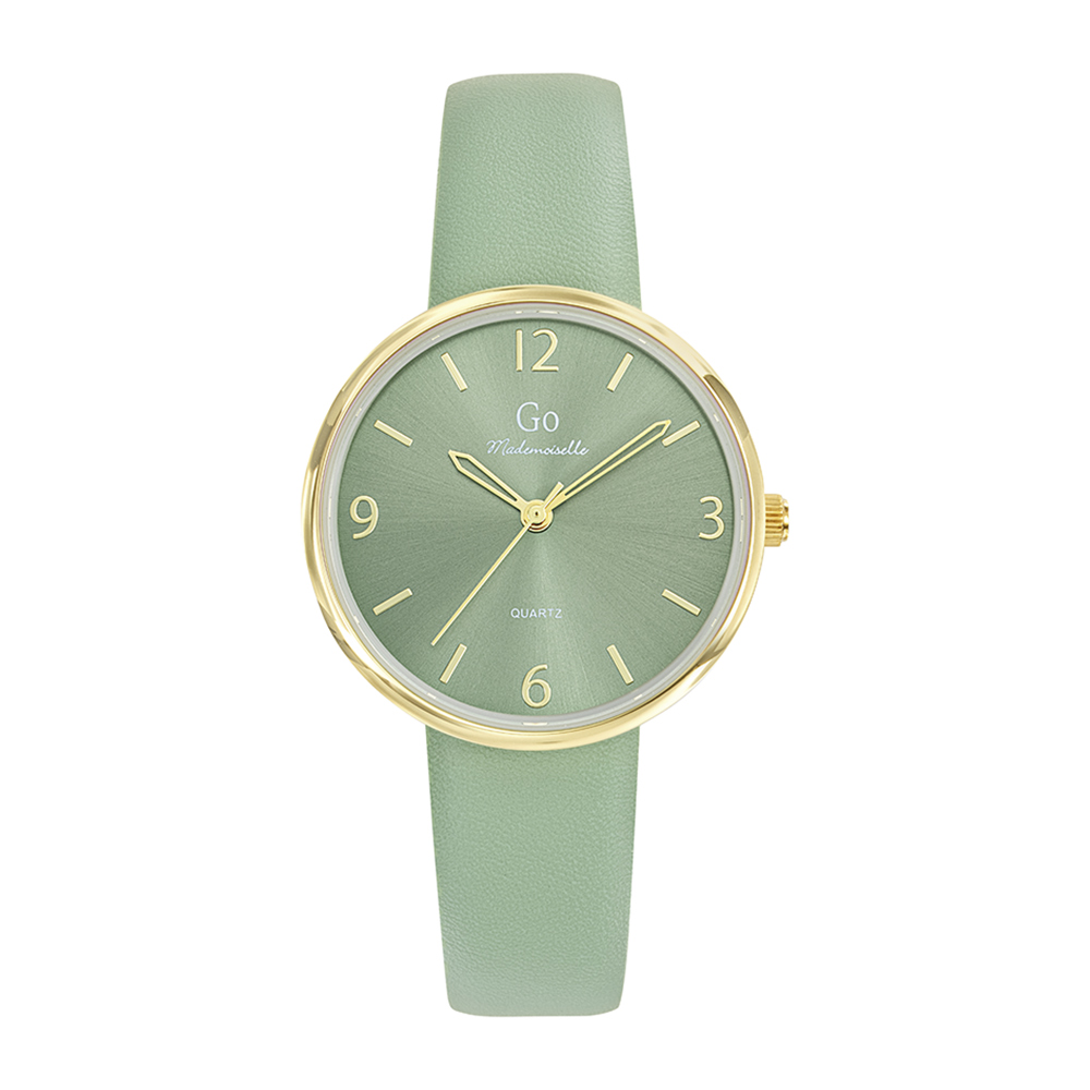 Montre Femme Bracelet Doré - Vert moyen