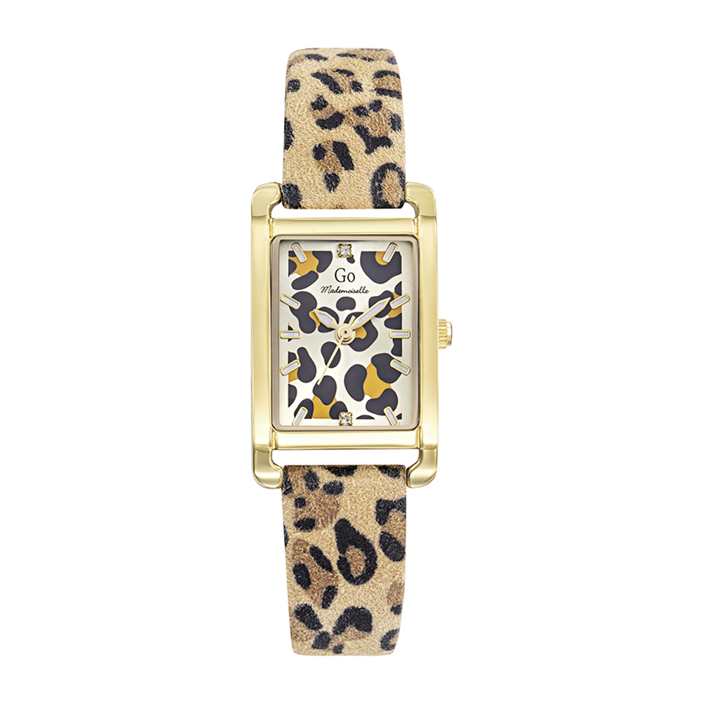 Montre Femme Bracelet Doré - Marron & Noir